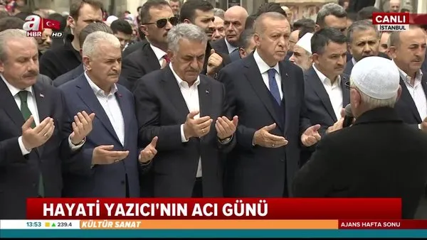 Cumhurbaşkanı Erdoğan, Hayati Yazıcı'nın babasının cenaze namazına katıldı