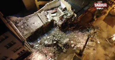 Çöken binanın hasarı gün ağarınca ortaya çıktı | Video