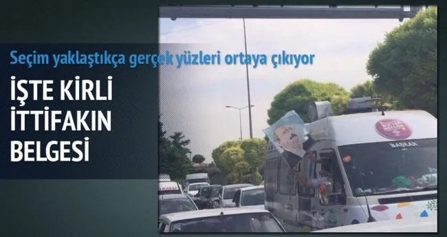 HDP seçim aracında Kılıçdaroğlu bayrağı