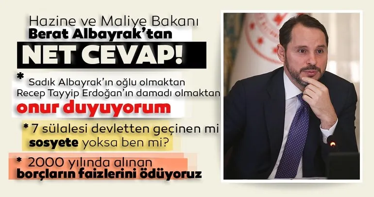 Hazine ve Maliye Bakanı Berat Albayrak'tan CHP'lilerin çirkin iftiralarına sert yanıt