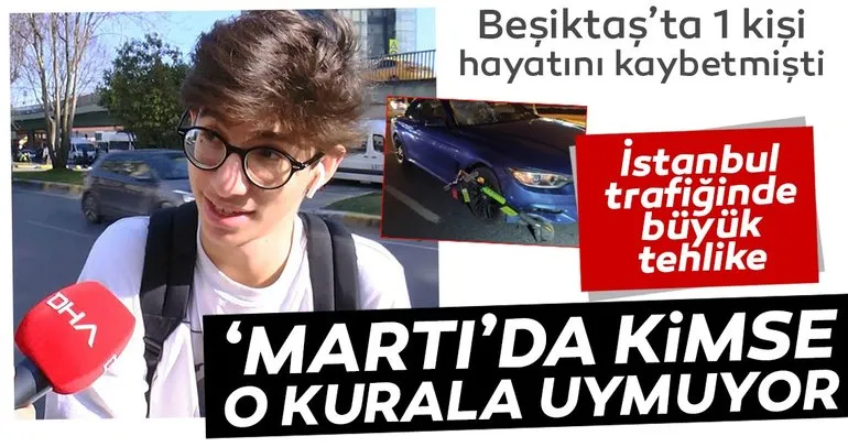 İstanbul trafiğinde büyük tehlike! ’Martı’ scooterda kimse o kurala uymuyor