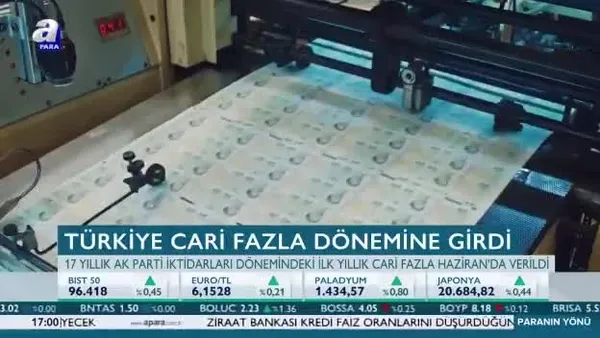 Türkiye cari fazla dönemine girdi