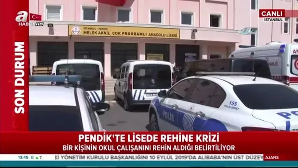İstanbul Pendik'te Melek Aknil Çok Programlı Anadolu Lisesi'nde kadın çalışan bir saldırgan tarafından rehin alındı!