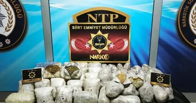 Koyun yünlerine gizlenmiş 37 kilo 600 gram esrar ele geçirildi #siirt