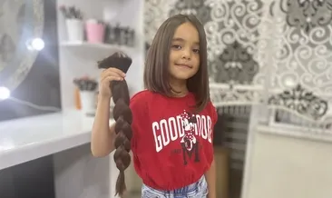 8 yaşındaki Azra’dan duygulandıran adım! Lösemi hastası çocuklara saçlarını bağışladı