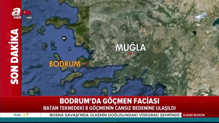 Bodrum'da göçmen teknesi battı