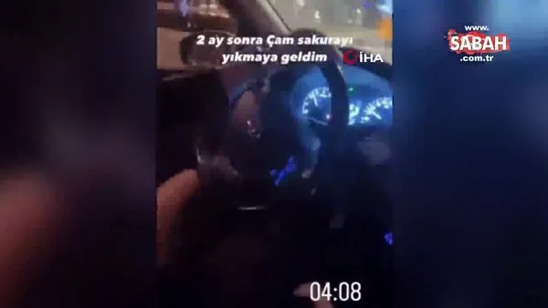 İstanbul’da drift yapan spiker kadın kamerada | Video