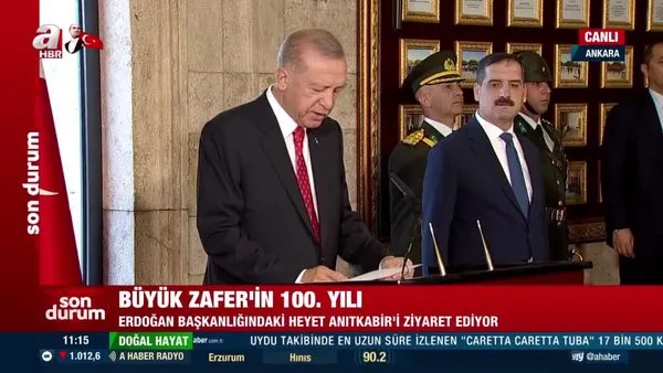 Son Dakika: Başkan Erdoğan Anıtkabir Özel Defteri'ni imzaladı | Video