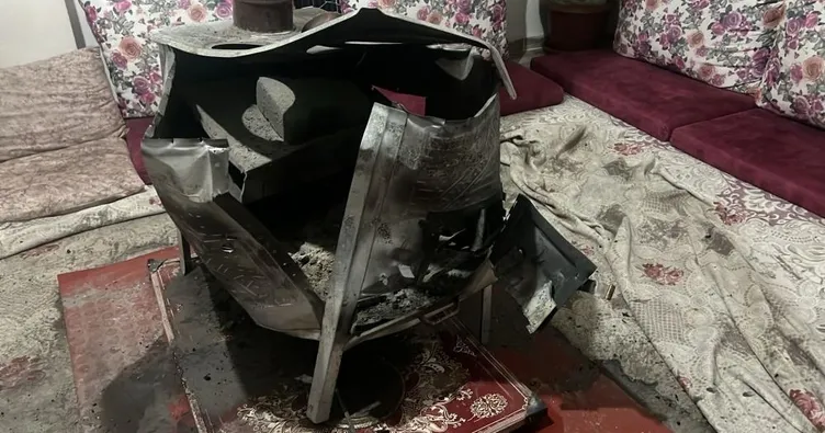 Hakkari’de odun sobasında patlama! Facianın eşiğinden döndüler...