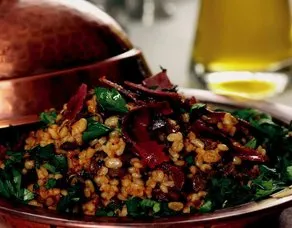 Pastırmalı Mercimekli Bulgur Pilavı