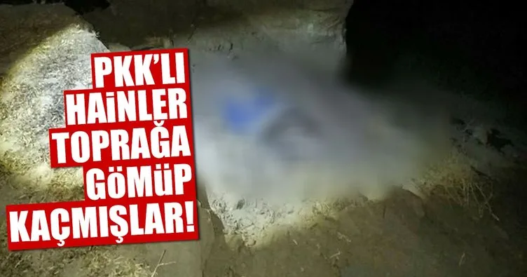 Son dakika: PKK’lı hainler toprağa gömüp kaçmışlar