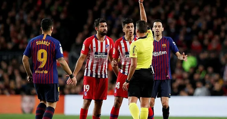 Barcelona maçında kırmızı kart gören Diego Costa’ya 8 maç ceza