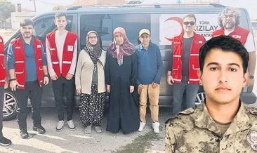 Şehit polisin vasiyetini Kızılay yerine getirdi #konya