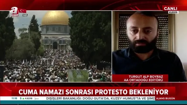 İsrail'in skandal kararına Cuma namazı sonrası protesto