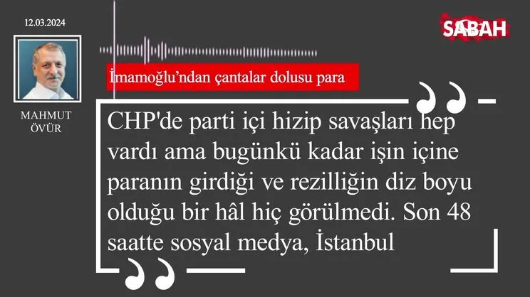 Mahmut Övür | İmamoğlu'ndan çantalar dolusu para