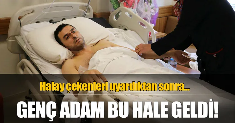 Halay çekenleri uyardı, ölümden döndü!