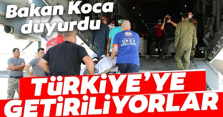 Bakan Koca duyurdu! Yaralılar Türkiye’ye getiriliyor!