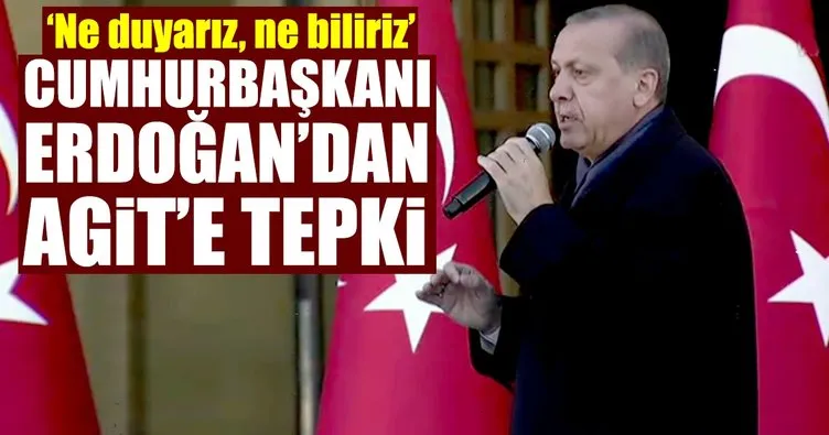 Cumhurbaşkanı Erdoğan’dan AGİT’e sert tepki!