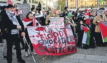 Almanya’da İsrail’e tepki protestosu