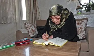 84 yaşındaki Ayşe Nine okuma yazma öğreniyor #antalya