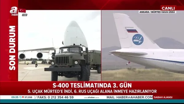 S-400 teslimatında Rus nakliye uçakları Ankara Mürted Hava Üssü’ne inmeye devam ediyor
