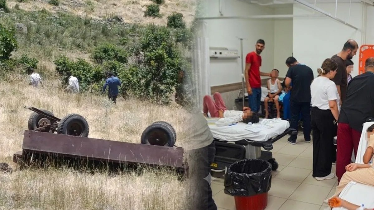 Muş Bulanık'ta meydana gelen trafik kazası sonrası olay yerinden görünüm