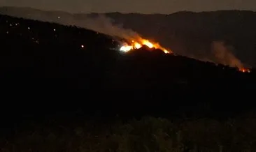 Manisa'daki yangına müdahale sürüyor! Alevler Uşak sınırına ulaştı #manisa