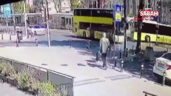 Fatih'te tramvayla İETT otobüsünün çarpıştığı kaza kamerada | Video
