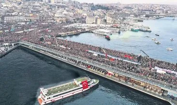 İsrail’in soykırımına ’dur’ demek için yüz binler Galata Köprüsü’nde olacak