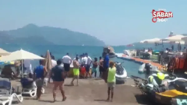 Sürat teknesi tekne dolmuşa çarptı! 1 turist öldü | Video