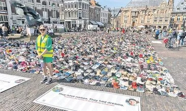 Hollanda’da İsrail katliamı protestosu