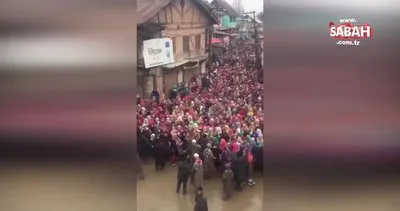 Keşmir’de kadınlar da işgale karşı ’Özgürlük’ sloganlarıyla sokakta
