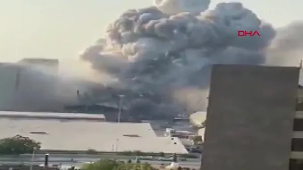 Lübnan’ın başkenti Beyrut'taki dev patlamanın şok dalgalarının yeni görüntüleri ortaya çıktı | Video