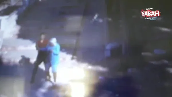 Şanlıurfa'da dilenci kızın, kadını kapkaççıdan kurtarma anı kamerada