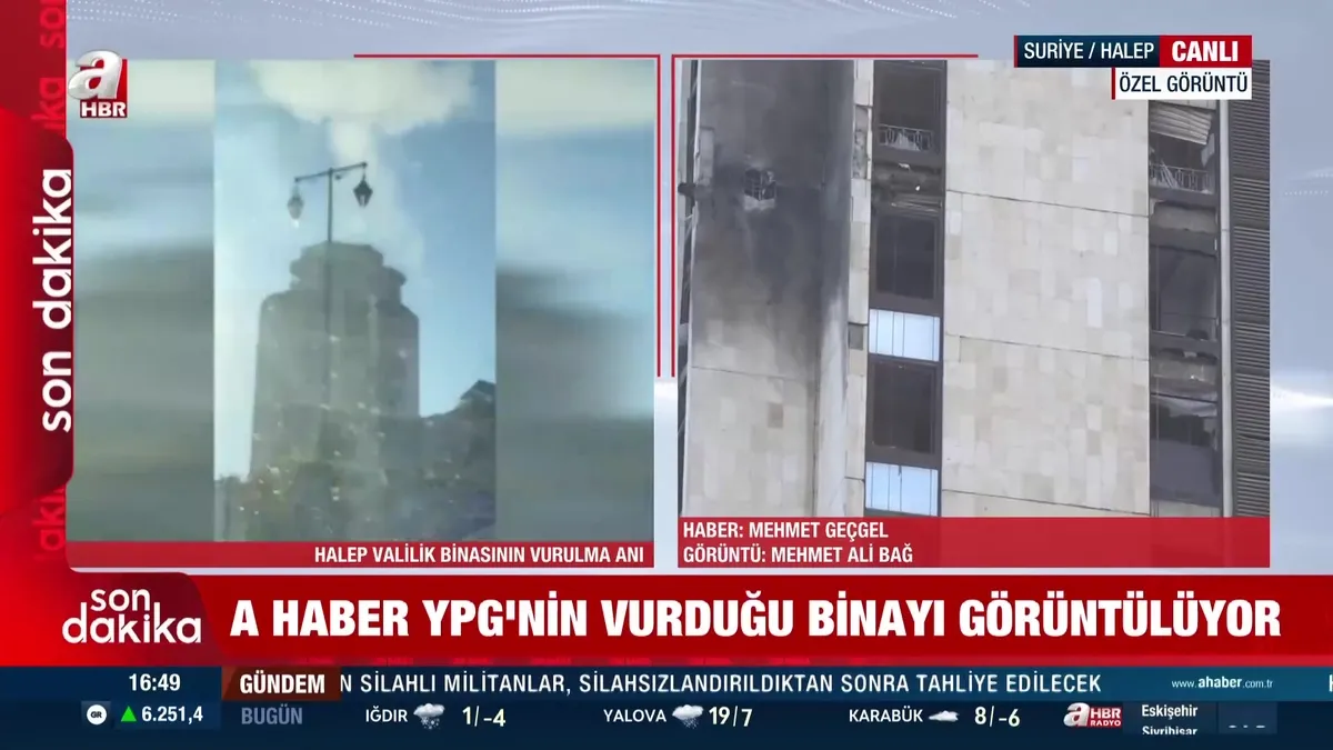 Halep Valilik Binası’na kamikaze İHA ile saldırı! YPG’nin vurduğu bina böyle görüntülendi | Video videosunu izle Halep Valilik Binası’na kamikaze İHA ile saldırı! YPG’nin vurduğu bina böyle görüntülendi | Video videosunu izle