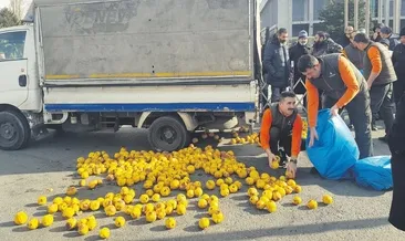 İBB önünde ayva protestosu