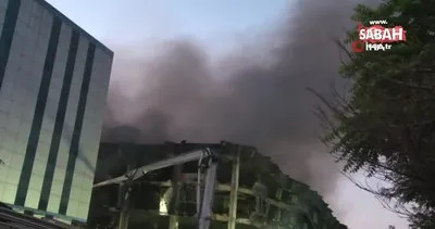 Başakşehir’de iş hanı yangının 3. gününde söndürme çalışmaları devam ediyor | Video