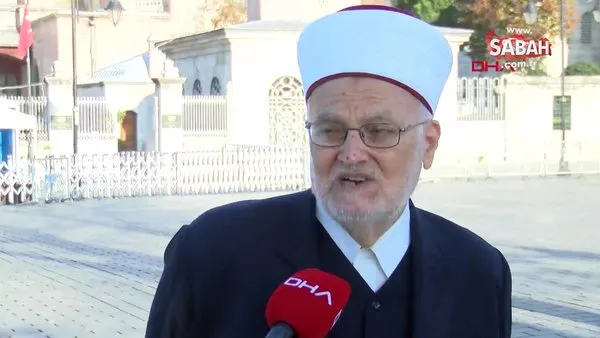 Ayasofya Camii'nde Cuma namazını eski Kudüs Müftüsü Ekrima Said Sabri kıldırdı | Video