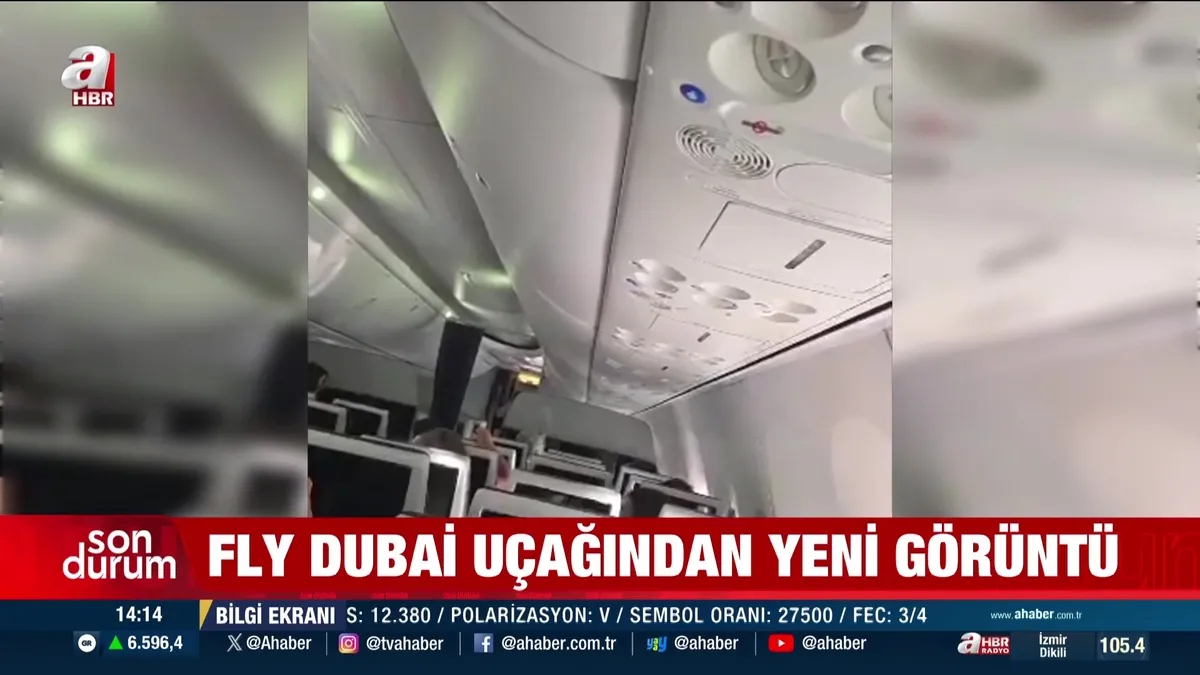 Tel Aviv-Dubai seferi yapan uçakta dehşet anları! Yeni görüntüler ortaya çıktı: Yolcular böyle çığlık atmış! | Video