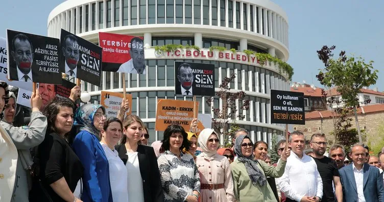 Tanju Özcan’ın kadın meclis üyesine yönelik ahlaksız sözleri protesto edildi