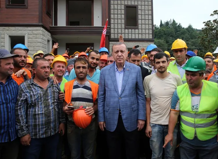 Cumhurbaşkanı Erdoğan Rize’de incelemelerde bulundu