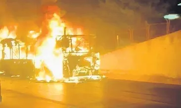 İETT otobüsü alev topuna döndü