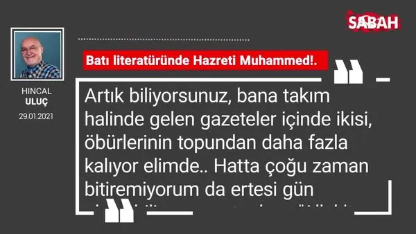 Hıncal Uluç | Batı literatüründe Hazreti Muhammed!.