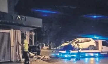 Kontrolden çıkan cip dükkana girdi