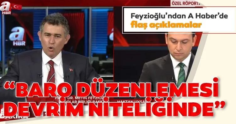 Metin Feyzioğlu: Barolar düzenlemesi devrim niteliğinde