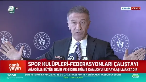 Trabzonspor Başkanı Ahmet Ağaoğlu'dan canlı yayında Fenerbahçe Başkanı Ali Koç açıklaması '14:61'de cevap vereceğiz'