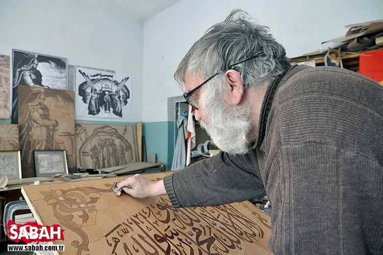 Rus ressam, marküteri sanatıyla Kur'an'dan 20 ayeti tablolaÅtırdı