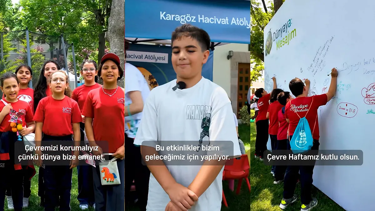 Çevre, Şehircilik ve İklim Değişikliği Bakanı Murat Kurum, Ankara'daki bir Millet Bahçesi'nde çocuklarla birlikte çevre etkinliğine katılıyor.