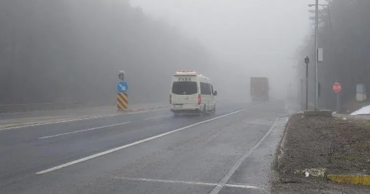 Bolu’da yoğun sis etkili oldu