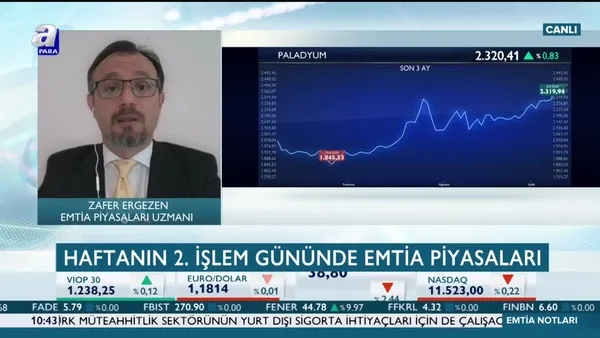 Emtia Piyasaları Uzmanı Zafer Ergezen: Çin ve otomotiv sektöründeki canlanma paladyum tarafına talep getirdi